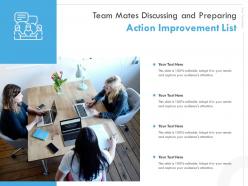 Team mates discussing and preparing action improvement list