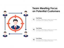 Team meeting focus on potential customers