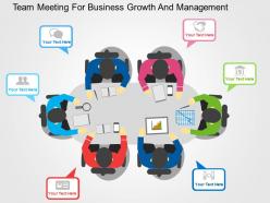 Team meeting for business growth and management flat powerpoint design