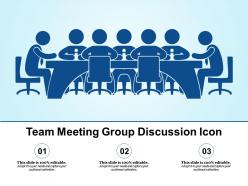 Team meeting group discussion icon