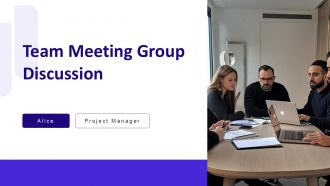 Team Meeting Group Discussion PPT Mockup AT