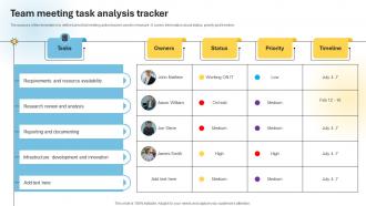 Team Meeting Task Analysis Tracker