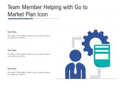Team member helping with go to market plan icon