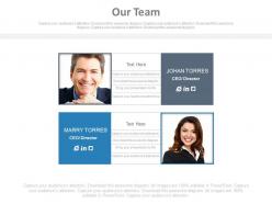 Team member introduction for sales profile powerpoint slides