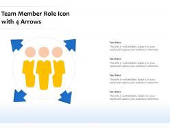 Team member role icon with 4 arrows