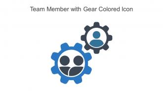 Team Member With Gear Colored Icon In Powerpoint Pptx Png And Editable Eps Format