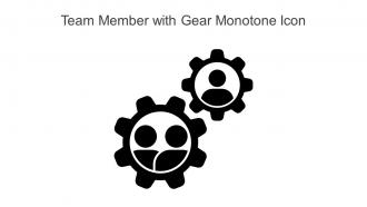 Team Member With Gear Monotone Icon In Powerpoint Pptx Png And Editable Eps Format