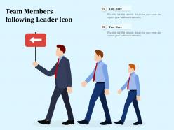 Team members following leader icon