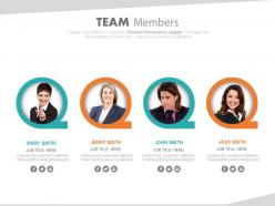 Team members for team strategy formation powerpoint slide
