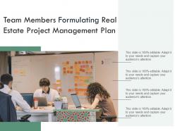 Team members formulating real estate project management plan
