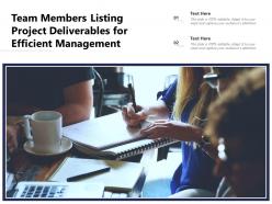 Team members listing project deliverables for efficient management