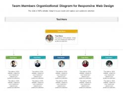 Team members organizational diagram for responsive web design infographic template
