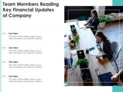 Team members reading key financial updates of company