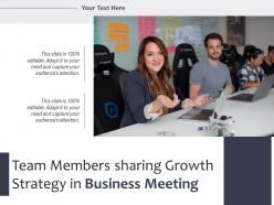 Team members sharing growth strategy in business meeting