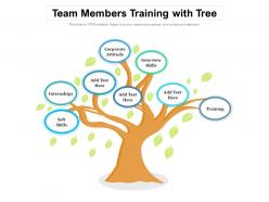 Team members training with tree