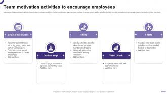 Team Motivation Activities To Encourage Employees