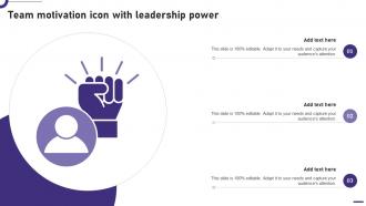 Team Motivation Icon With Leadership Power