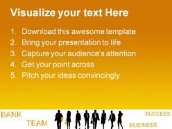 Team of businessmen success powerpoint templates and powerpoint backgrounds 0611