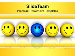 Team of smiley with leader powerpoint templates ppt themes and graphics 0213