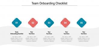 Team onboarding checklist ppt powerpoint presentation gallery styles cpb