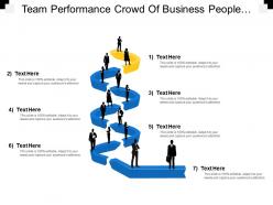 Team Performance Crowd Of Business People Standing Line Three Variant