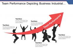 Team performance depicting business industrial growth team work layout