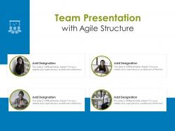 Team presentation with agile structure infographic template