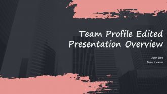 Team Profile Edited Presentation Overview PPT Template ACP