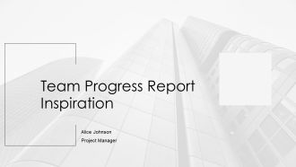 Team Progress Report Inspiration PPT Sample AT
