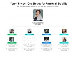 Team Project Org Stages For Financial Stability Infographic Template