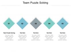 Team puzzle solving ppt powerpoint presentation model files cpb