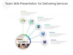 Team skills presentation for delivering services infographic template