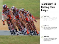 Team spirit in cycling team image