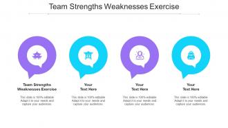 Team Strengths Weaknesses Exercise Ppt Powerpoint Presentation Icon Slides Cpb