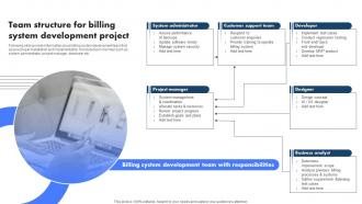 Team Structure For Billing System Development Project Billing Management System