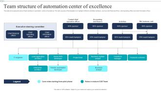 Team Structure Of Automation Center Of Excellence