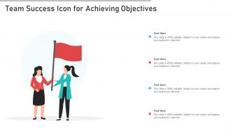 Team Success Icon For Achieving Objectives
