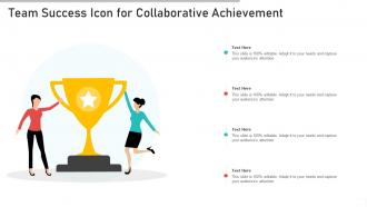 Team Success Icon For Collaborative Achievement