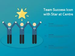 Team success icon with star at centre