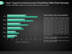 Team target and achievements powerpoint slide deck samples