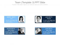 Team template3 ppt slide