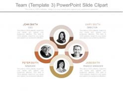 Team template 3 powerpoint slide clipart