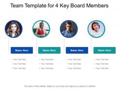Team template for 4 key board members