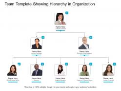 Team template showing hierarchy in organization