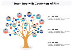 Team tree with coworkers of firm