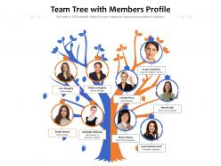 Team tree with members profile