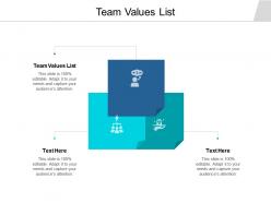 Team values list ppt powerpoint presentation gallery deck cpb
