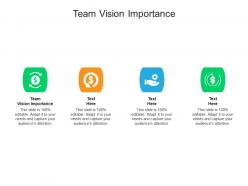 Team vision importance ppt powerpoint presentation slides ideas cpb