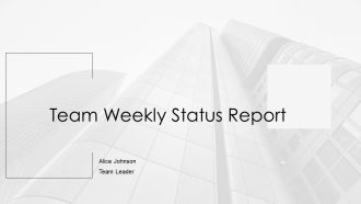 Team Weekly Status Report PPT Information AT