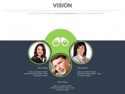Team with business vision analysis powerpoint slides